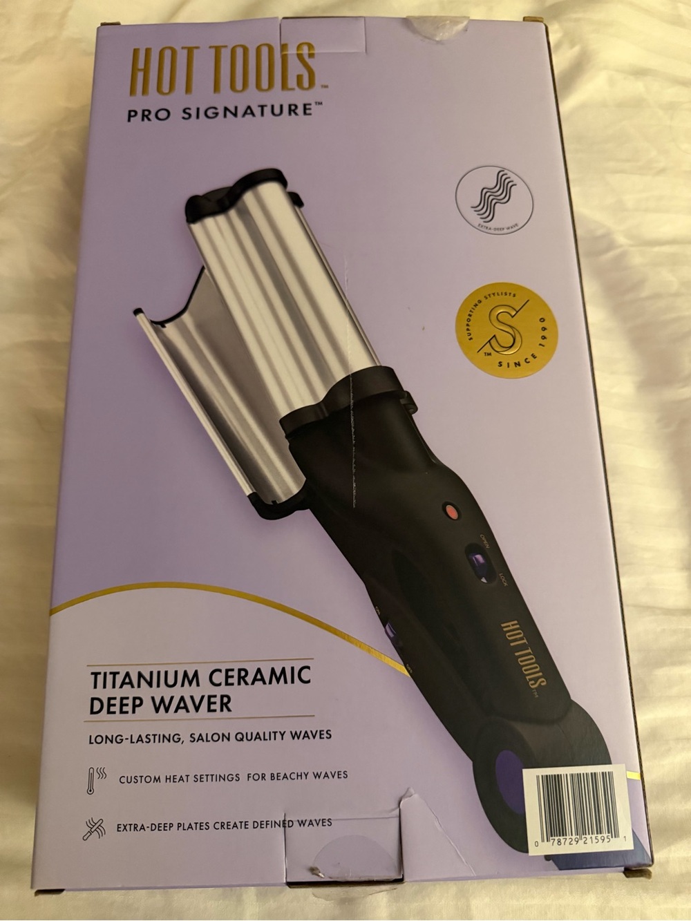 Hot Tools Pro Signature Titanium Ceramic Deep Waver - Black and Silver